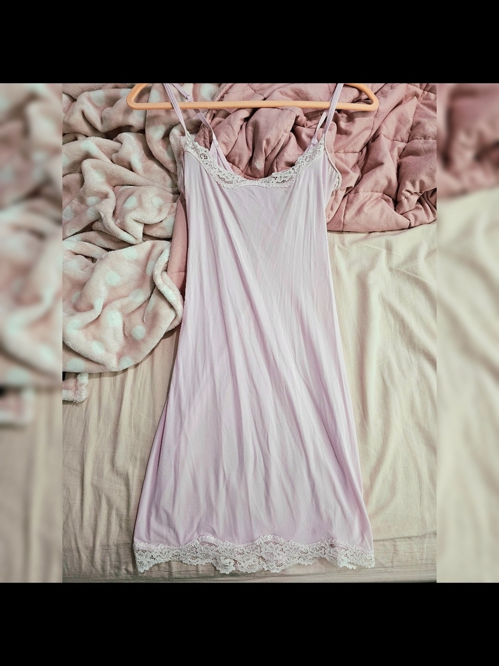 SKIMS Lace-Trim Slip Dress - Light Pink